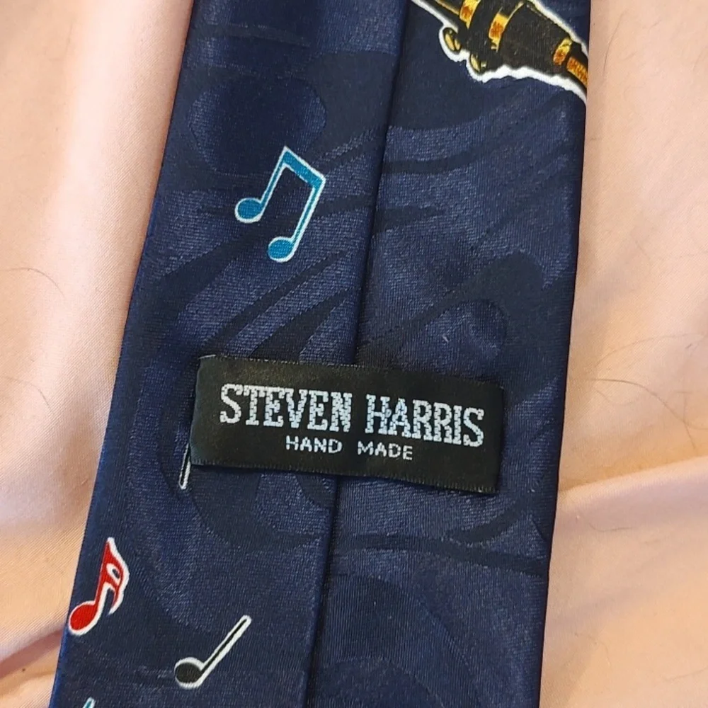 Saxophone Print Tie By Steven Harris 3.5